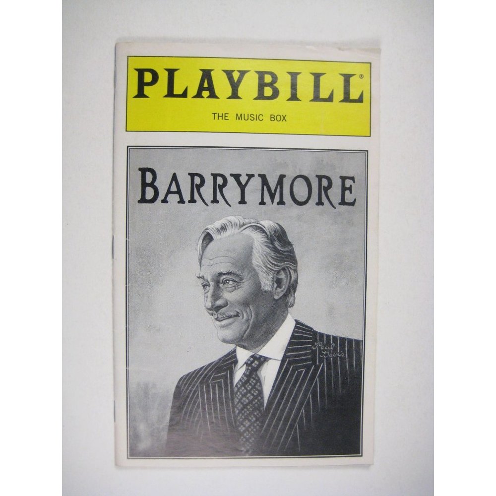Barrymore Playbill Music Box Theatre Christopher Plummer 1997 Luce Mastro
